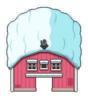 Large Barn, Red, winter