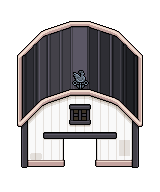Medium Barn, White, spring