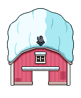 Medium Barn, Red, winter