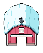 Small Barn, Red, winter